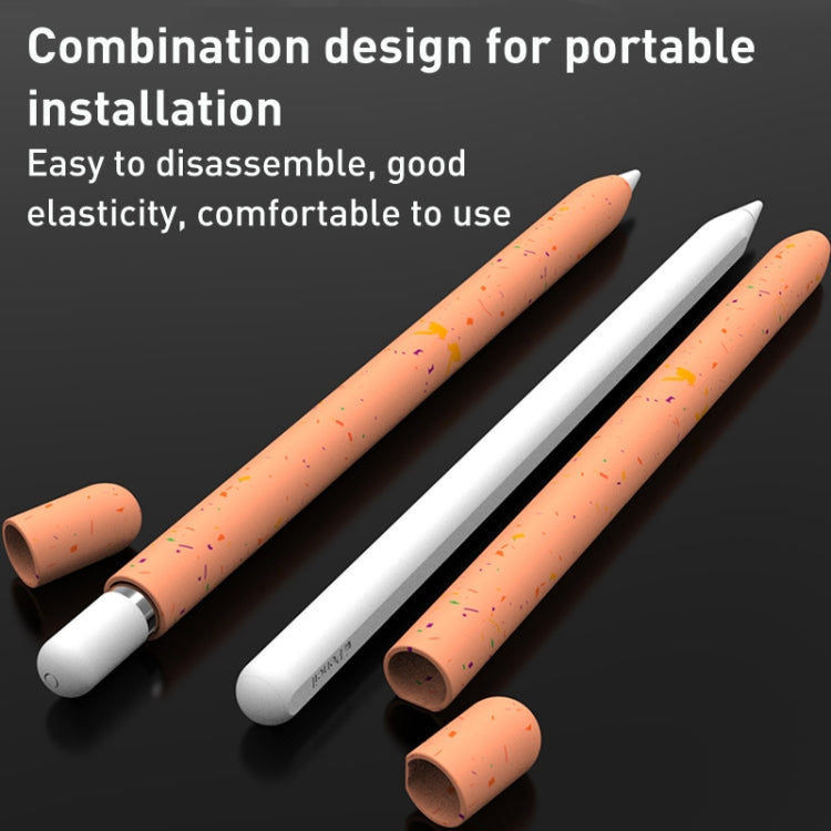 For Apple Pencil 1 LOVE MEI Luminous Silicone Protective Pen Case(Orange) - HoMEdemic™ 