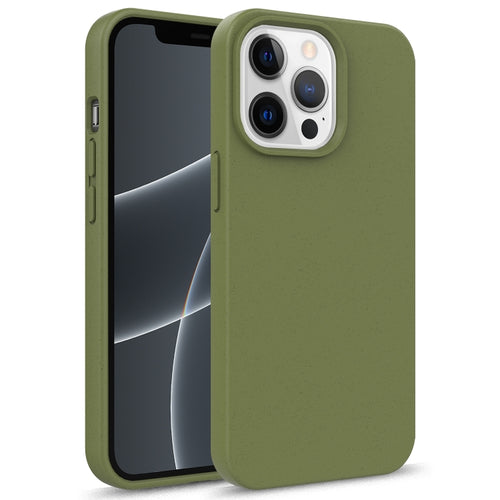 For iPhone 15 Pro Max Starry Series Shockproof Straw Material + TPU Protective Case(Army Green) - HoMEdemic™ 