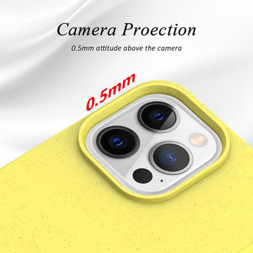 For iPhone 15 Pro Max Starry Series Shockproof Straw Material + TPU Protective Case(Yellow) - HoMEdemic™ 