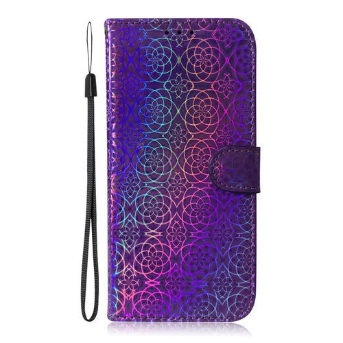 For iPhone 15 Pro Max Colorful Magnetic Buckle Leather Phone Case(Purple) - HoMEdemic™ 