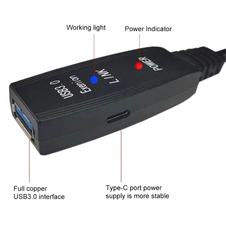 USB 3.0 Male to Female Super Speed Extension Cable, Length:10m - HoMEdemic™ 