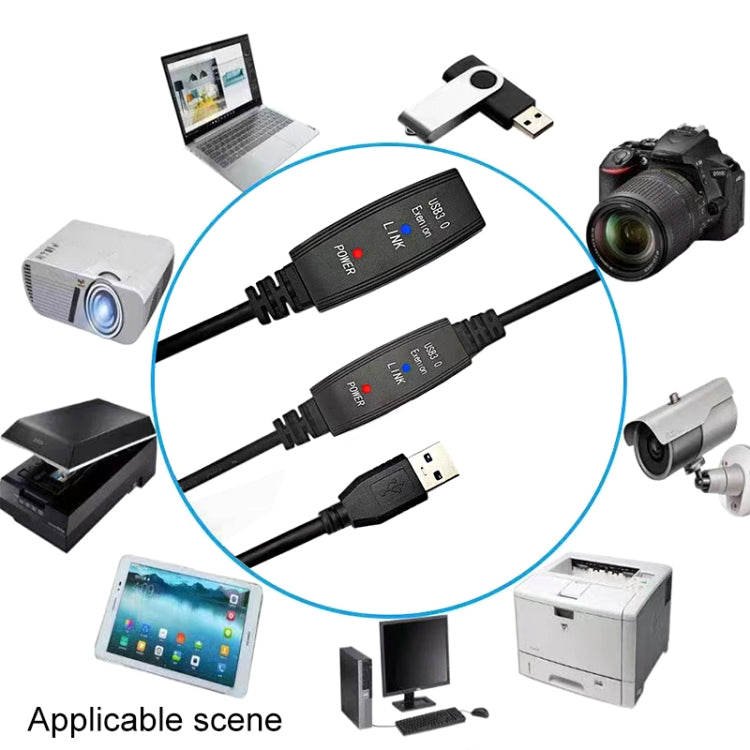 USB 3.0 Male to Female Super Speed Extension Cable, Length:10m - HoMEdemic™ 