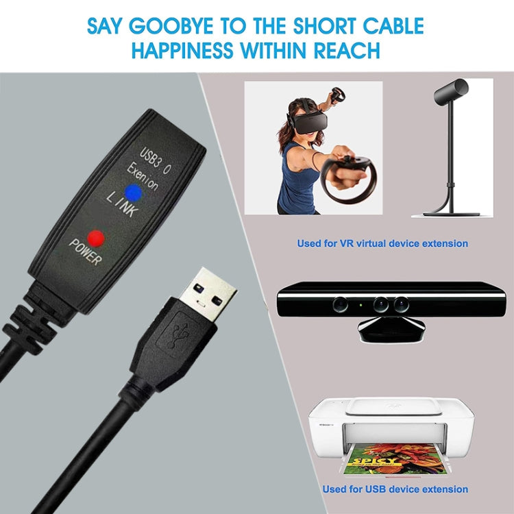 USB 3.0 Male to Female Super Speed Extension Cable, Length:10m - HoMEdemic™ 