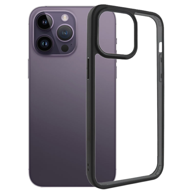 For iPhone 15 Pro Frosted TPU + Transparent PC Phone Case(Black) - HoMEdemic™ 
