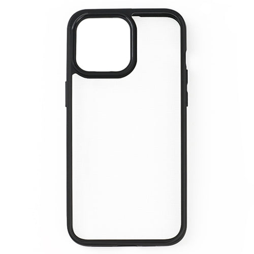 For iPhone 15 Pro Max Frosted TPU + Transparent PC Phone Case(Black) - HoMEdemic™ 