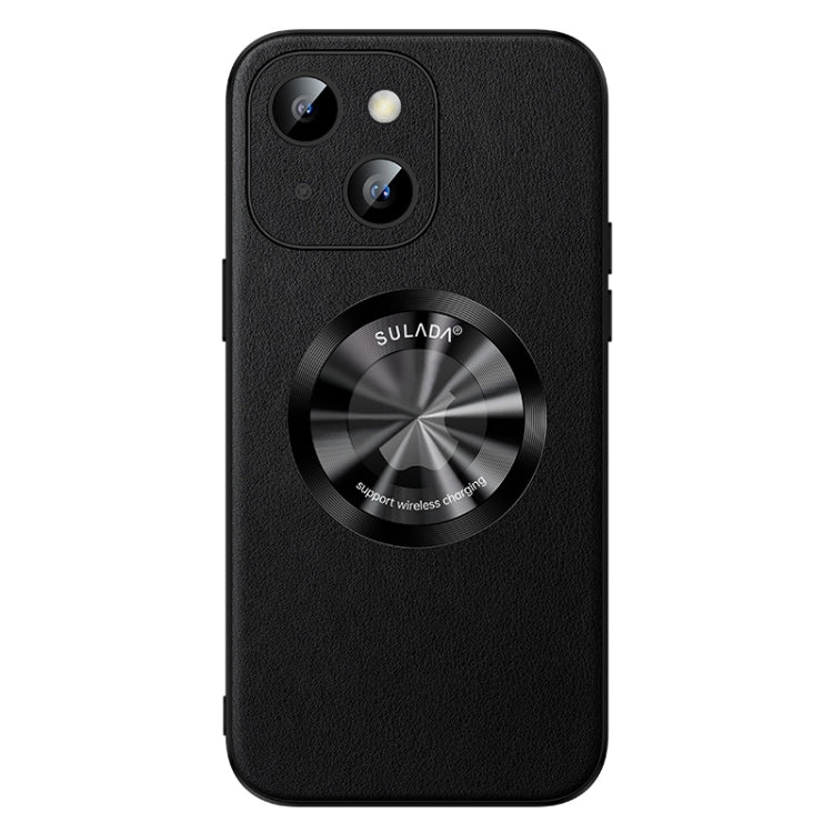 For iPhone 14 SULADA Microfiber Leather MagSafe Magnetic Phone Case(Black) - HoMEdemic™ 