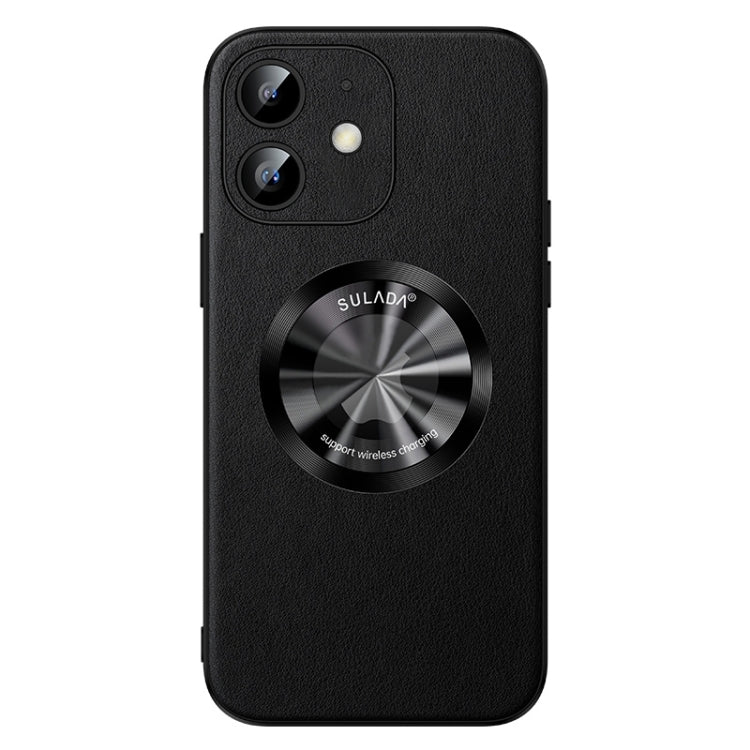 For iPhone 12 SULADA Microfiber Leather MagSafe Magnetic Phone Case(Black) - HoMEdemic™ 