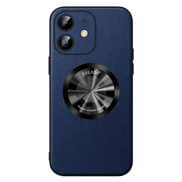 For iPhone 12 SULADA Microfiber Leather MagSafe Magnetic Phone Case(Blue) - HoMEdemic™ 