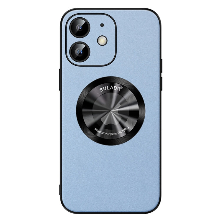For iPhone 12 SULADA Microfiber Leather MagSafe Magnetic Phone Case(Sierra Blue) - HoMEdemic™ 