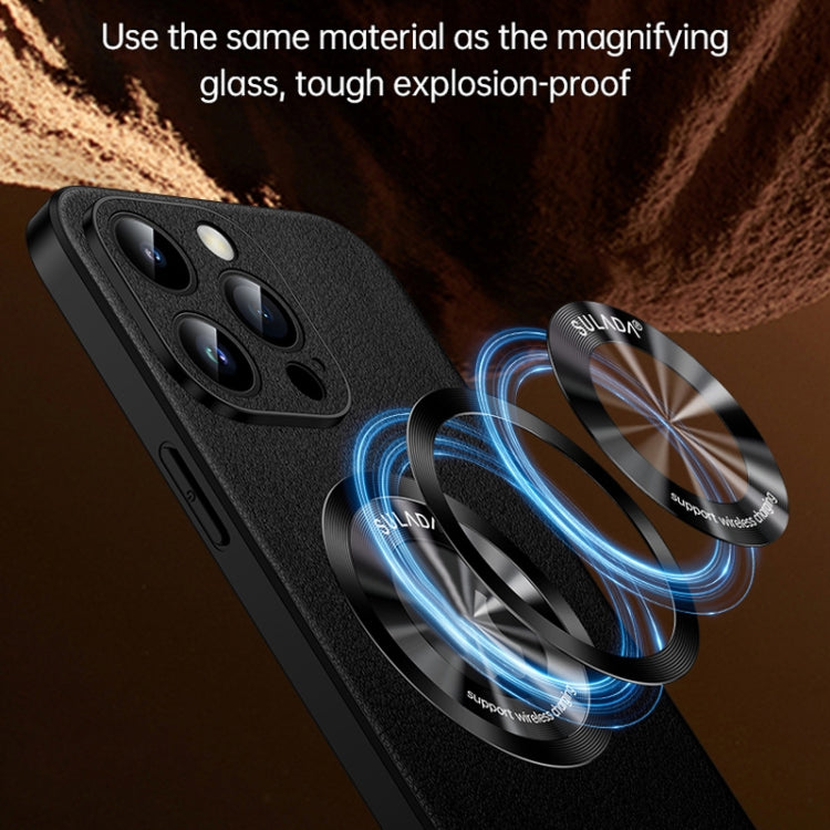 For iPhone 12 SULADA Microfiber Leather MagSafe Magnetic Phone Case(Black) - HoMEdemic™ 