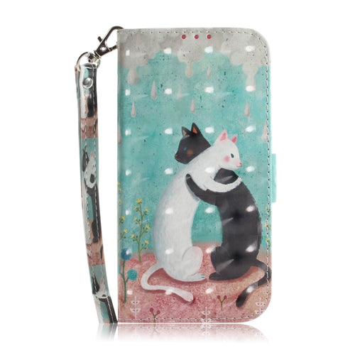 For iPhone 15 Pro Max 3D Colored Horizontal Flip Leather Phone Case(Black White Cat) - HoMEdemic™ 