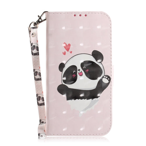 For iPhone 15 Pro Max 3D Colored Horizontal Flip Leather Phone Case(Heart Panda) - HoMEdemic™ 