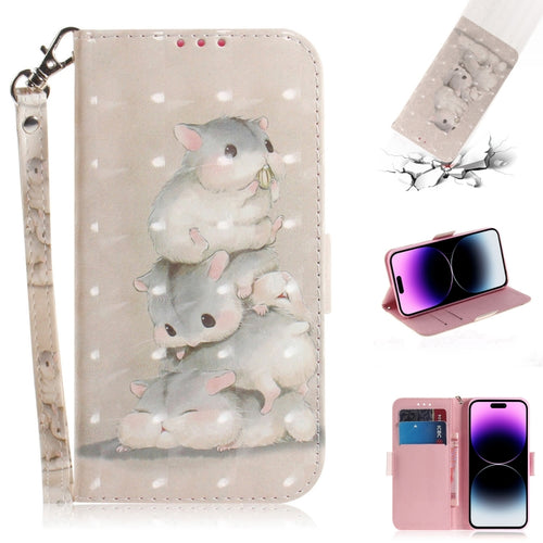 For iPhone 15 Pro Max 3D Colored Horizontal Flip Leather Phone Case(Squirrels) - HoMEdemic™ 