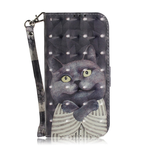 For iPhone 15 Pro Max 3D Colored Horizontal Flip Leather Phone Case(Hug Cat) - HoMEdemic™ 