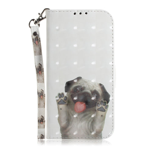 For iPhone 15 Pro Max 3D Colored Horizontal Flip Leather Phone Case(Pug) - HoMEdemic™ 