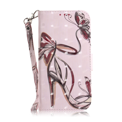 For iPhone 15 Pro Max 3D Colored Horizontal Flip Leather Phone Case(Butterfly High-heeled) - HoMEdemic™ 