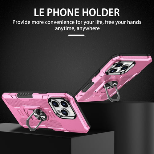 For iPhone 15 Pro Max Ring Holder Armor Hybrid Phone Case(Pink) - HoMEdemic™ 