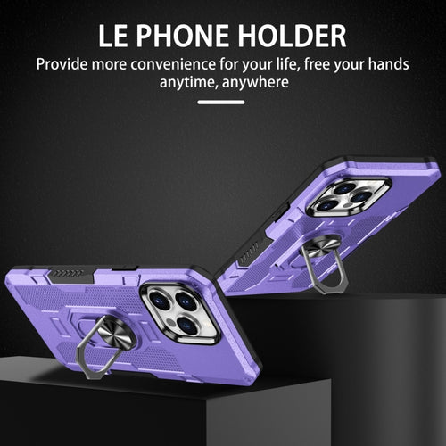 For iPhone 15 Pro Max Ring Holder Armor Hybrid Phone Case(Purple) - HoMEdemic™ 