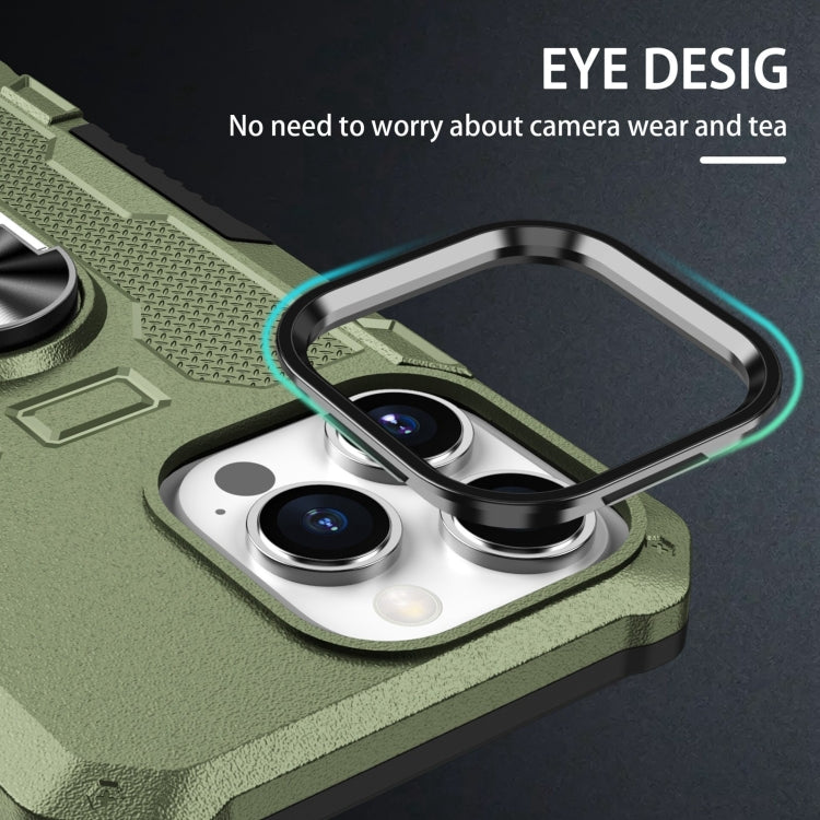 For iPhone 15 Pro Ring Holder Armor Hybrid Phone Case(Green) - HoMEdemic™ 