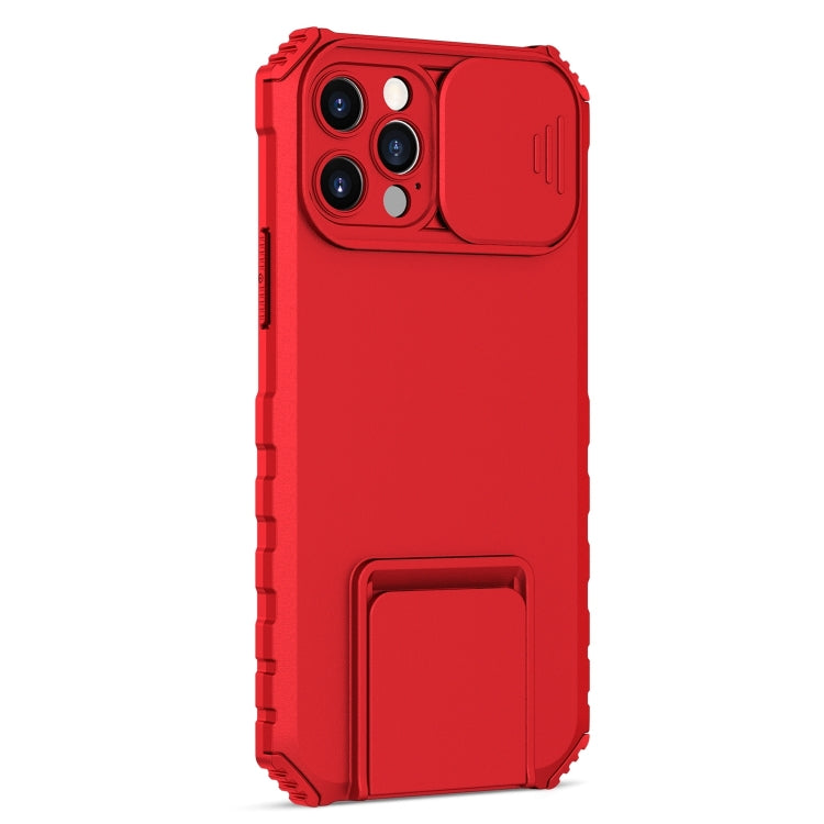 For iPhone 15 Pro Stereoscopic Holder Sliding Camshield Phone Case(Red) - HoMEdemic™ 