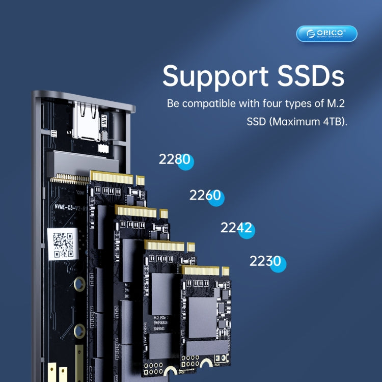 ORICO AM2C3 M.2 NGFF SSD Enclosure(Grey) - HoMEdemic™ 