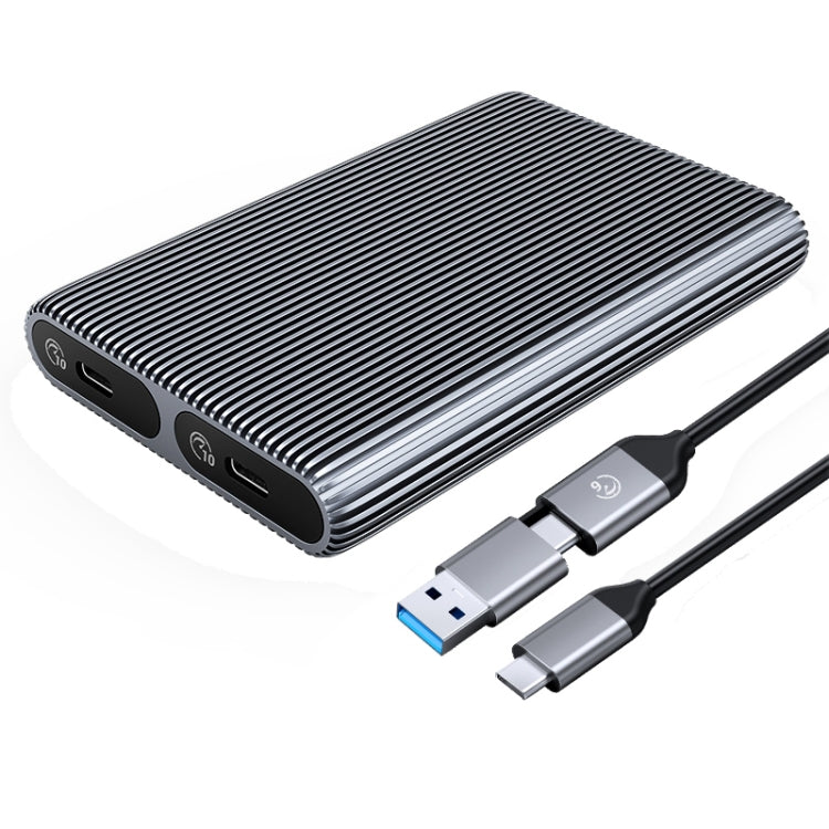 ORICO AM2C3-2N Dual-bay M.2 NVME + NVME SSD Enclosure(Grey) - HoMEdemic™ 