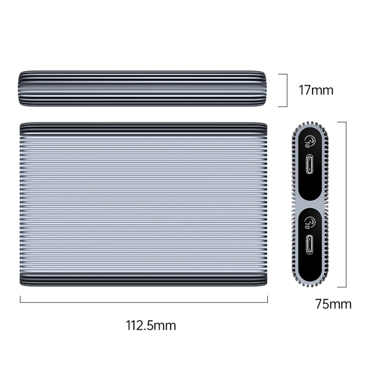 ORICO AM2C3-2SN Dual-bay M.2 NVME + SATA SSD Enclosure(Grey) - HoMEdemic™ 