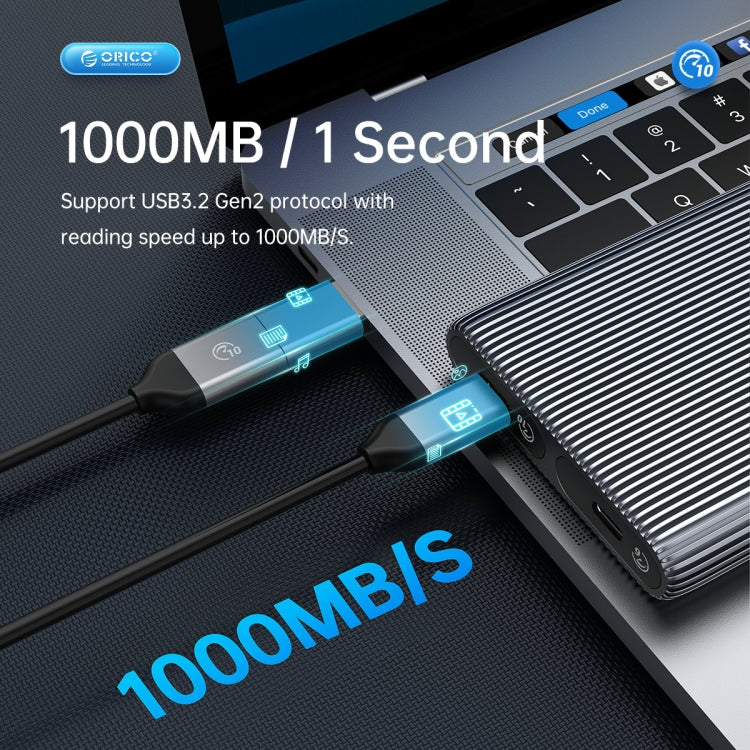 ORICO AM2C3-2SN Dual-bay M.2 NVME + SATA SSD Enclosure(Grey) - HoMEdemic™ 