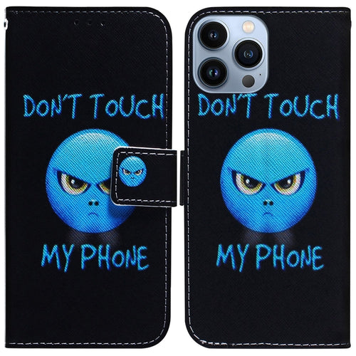 For iPhone 15 Pro Max Coloured Drawing Flip Leather Phone Case(Anger) - HoMEdemic™ 