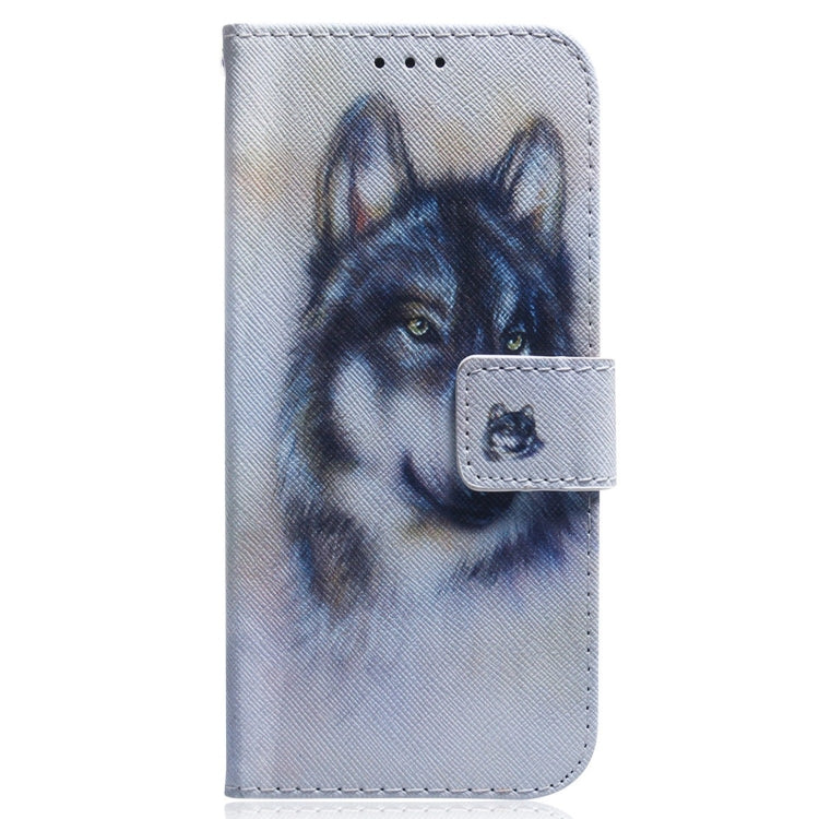 For iPhone 15 Pro Coloured Drawing Flip Leather Phone Case(White Wolf) - HoMEdemic™ 