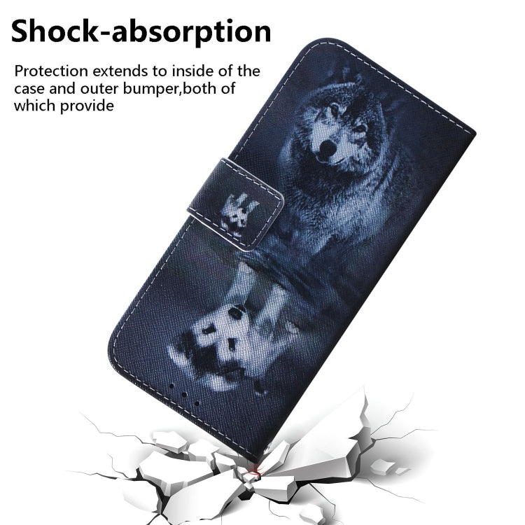 For iPhone 15 Pro Coloured Drawing Flip Leather Phone Case(Wolf and Dog) - HoMEdemic™ 