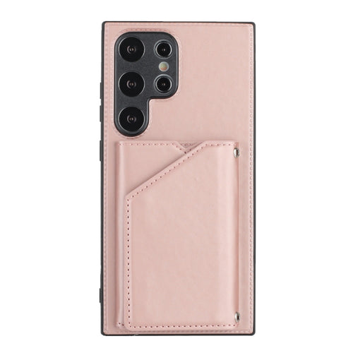 For Samsung Galaxy S24 Ultra 5G Skin Feel PU + TPU + PC Card Slots Phone Case(Rose Gold) - HoMEdemic™ 