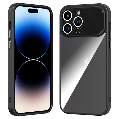 For iPhone 15 Pro Max Large Window Acrylic + TPU Phone Case(Black) - HoMEdemic™ 