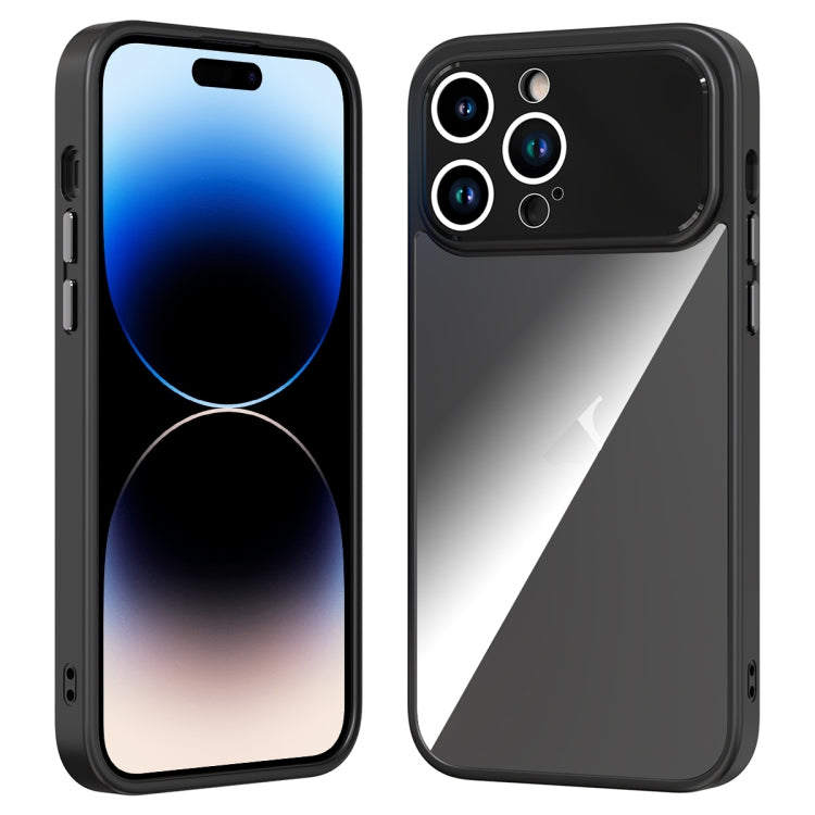 For iPhone 15 Pro Large Window Acrylic + TPU Phone Case(Black) - HoMEdemic™ 