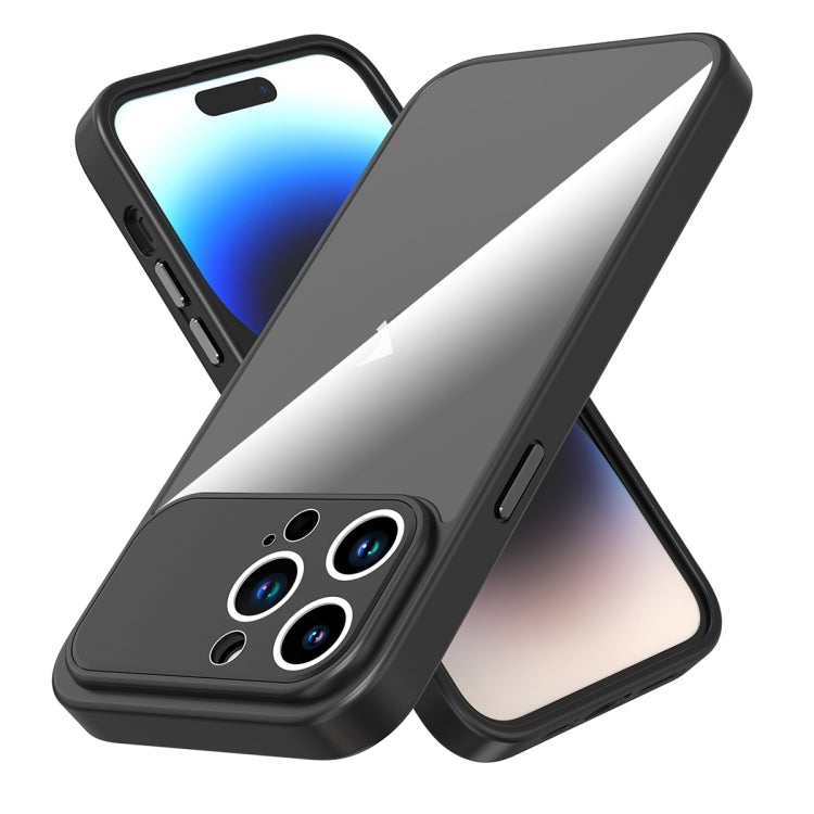 For iPhone 15 Pro Large Window Acrylic + TPU Phone Case(Black) - HoMEdemic™ 