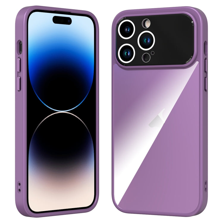 For iPhone 15 Pro Large Window Acrylic + TPU Phone Case(Night Purple) - HoMEdemic™ 