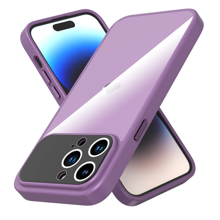For iPhone 15 Pro Large Window Acrylic + TPU Phone Case(Night Purple) - HoMEdemic™ 