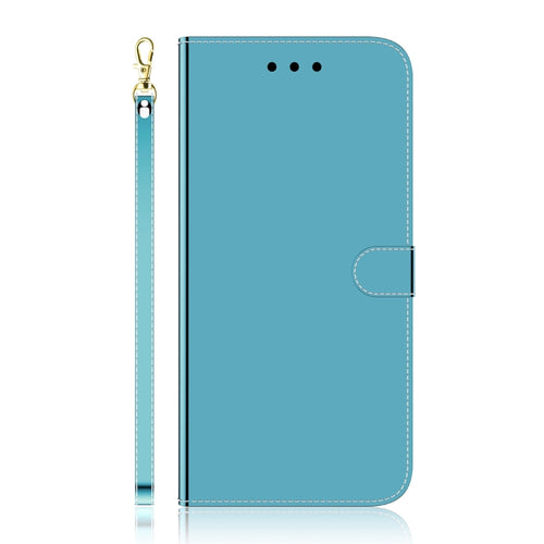 For iPhone 15 Pro Max Imitated Mirror Surface Leather Phone Case(Blue) - HoMEdemic™ 