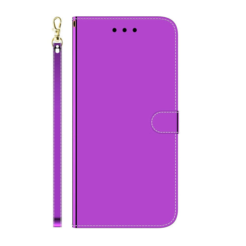 For iPhone 15 Pro Max Imitated Mirror Surface Leather Phone Case(Purple) - HoMEdemic™ 