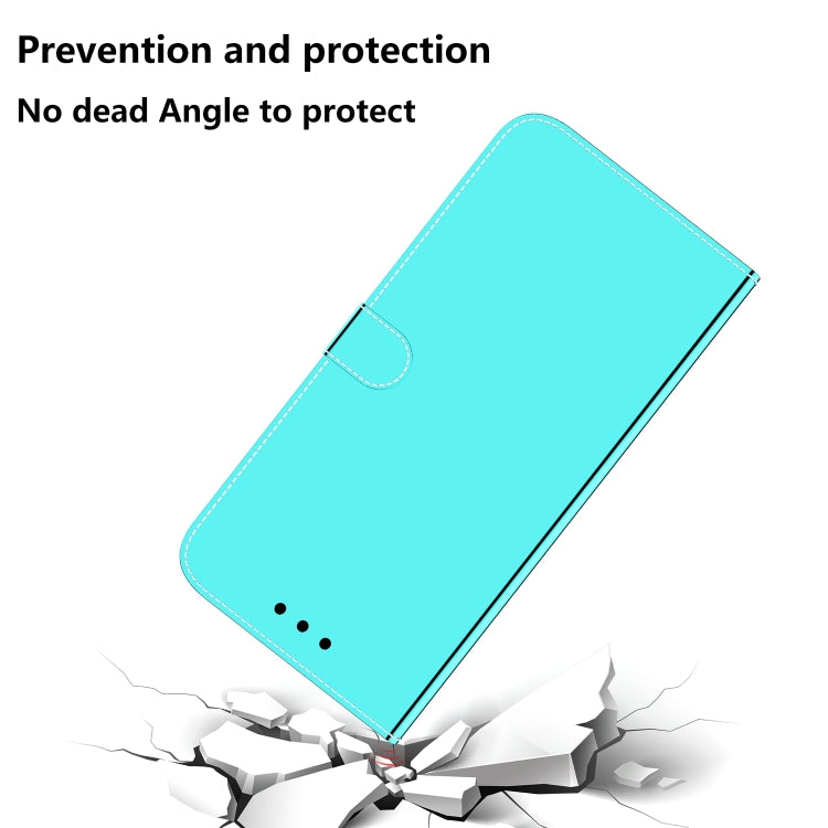 For iPhone 15 Pro Imitated Mirror Surface Leather Phone Case(Mint Green) - HoMEdemic™ 