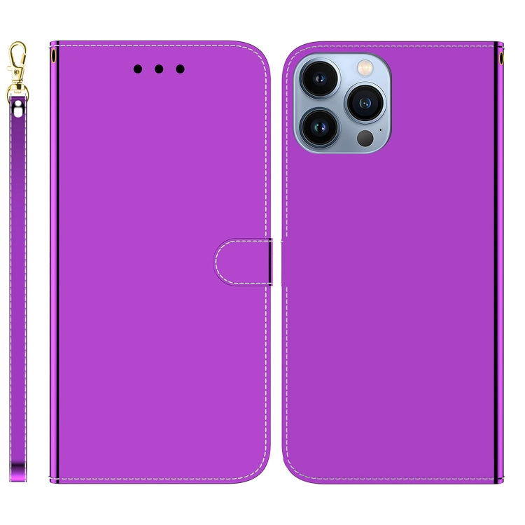 For iPhone 15 Pro Imitated Mirror Surface Leather Phone Case(Purple) - HoMEdemic™ 