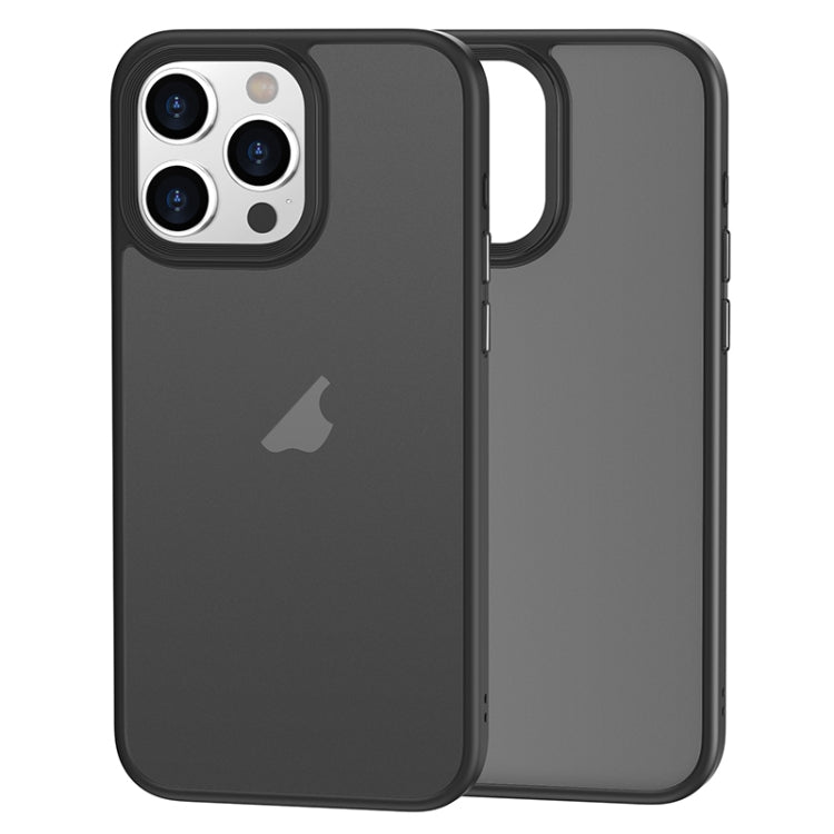 For iPhone 15 Pro Brilliant Series Micro-frosted Anti-fingerprint PC Phone Case(Black) - HoMEdemic™ 