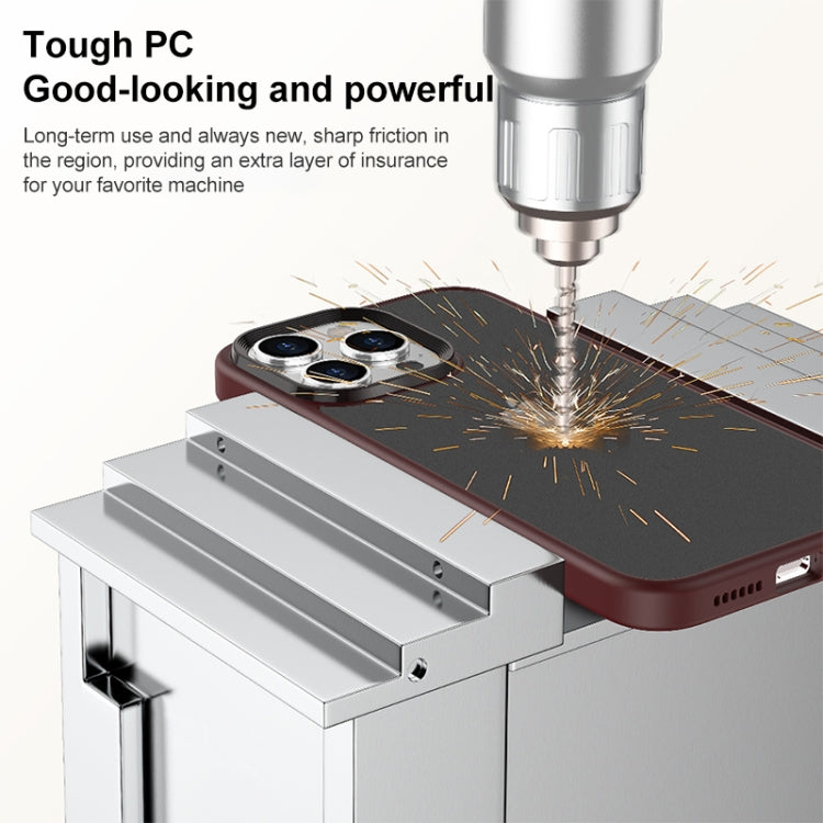 For iPhone 15 Pro Brilliant Series Micro-frosted Anti-fingerprint PC Phone Case(Purplish Red) - HoMEdemic™ 