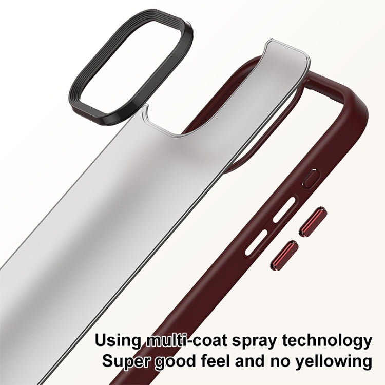 For iPhone 15 Pro Brilliant Series Micro-frosted Anti-fingerprint PC Phone Case(Purplish Red) - HoMEdemic™ 