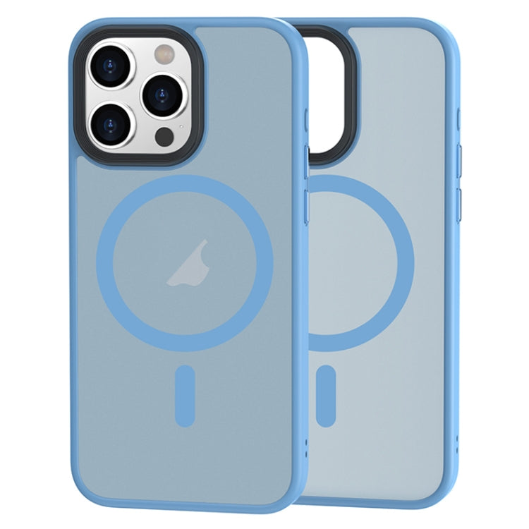 For iPhone 15 Pro Brilliant Series MagSafe Micro-frosted Anti-fingerprint PC Phone Case(Blue) - HoMEdemic™ 