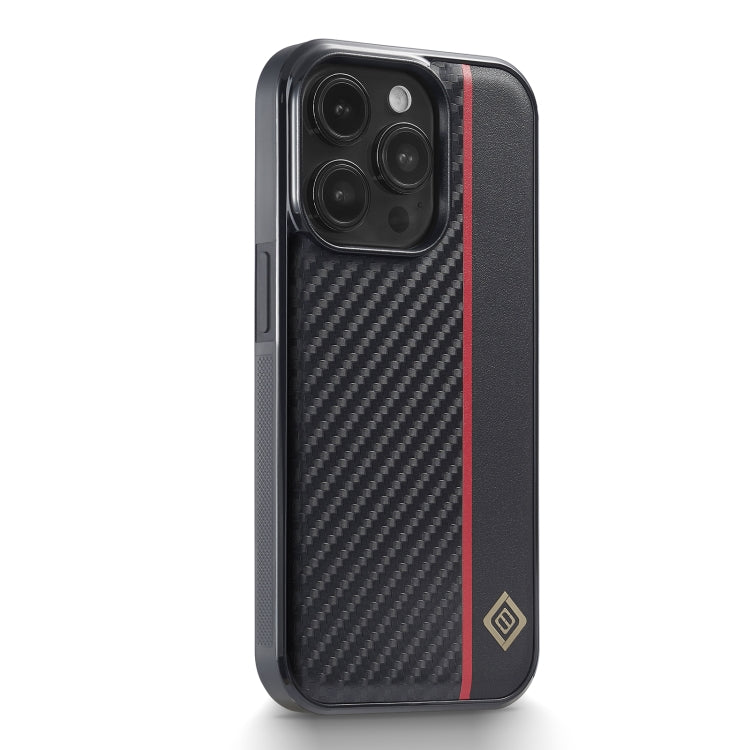 For iPhone 14 Pro LC.IMEEKE 3 in 1 Carbon Fiber Texture Shockproof Phone Case(Black) - HoMEdemic™ 