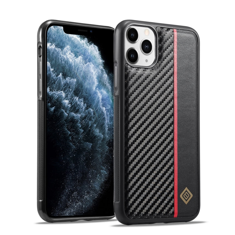 For iPhone 11 Pro Max LC.IMEEKE 3 in 1 Carbon Fiber Texture Shockproof Phone Case(Black) - HoMEdemic™ 