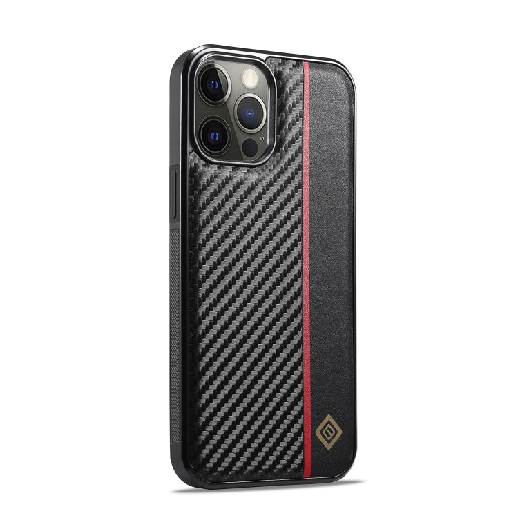For iPhone 12 Pro LC.IMEEKE 3 in 1 Carbon Fiber Texture Shockproof Phone Case(Black) - HoMEdemic™ 