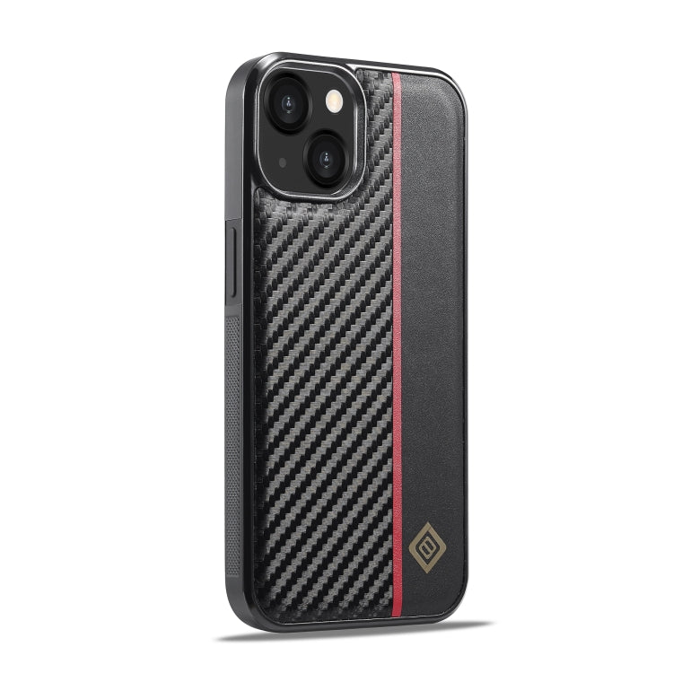 For iPhone 14 LC.IMEEKE 3 in 1 Carbon Fiber Texture Shockproof Phone Case(Black) - HoMEdemic™ 