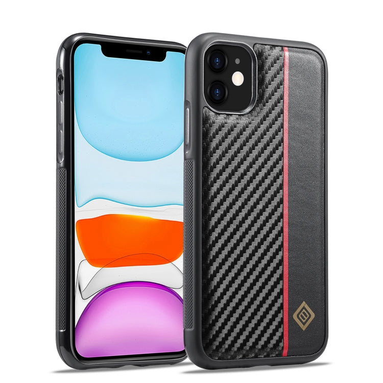 For iPhone 12 mini LC.IMEEKE 3 in 1 Carbon Fiber Texture Shockproof Phone Case(Black) - HoMEdemic™ 